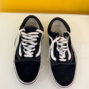 Vans Black and White Low-Top Sneakers